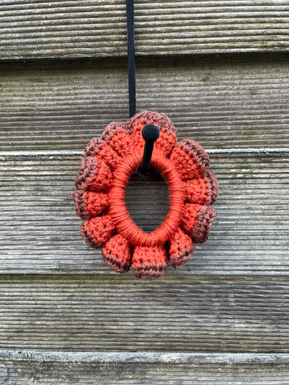 Chouchou Marron Orangé et Marron Foncé