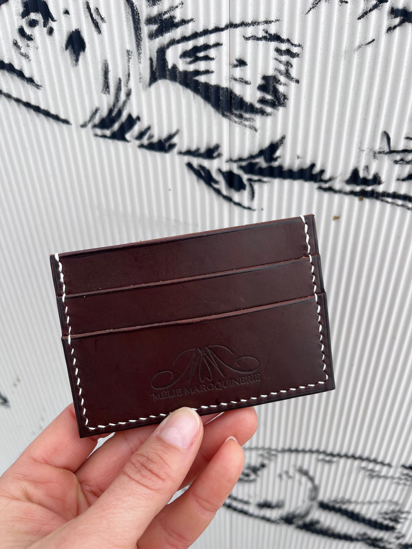 porte carte cuir véritable artisanale