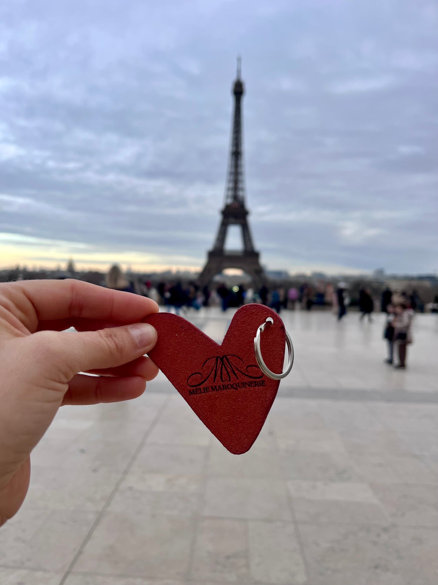 Porte clé en cuir personnalisable, artisanale