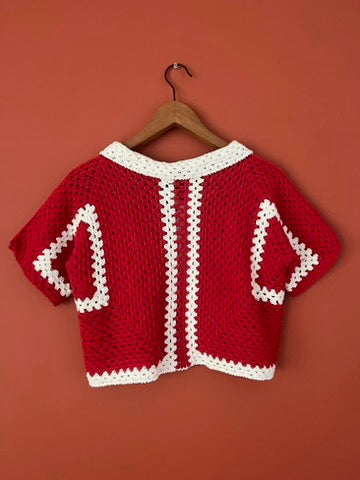chemisier crochet fait main ceintre 
