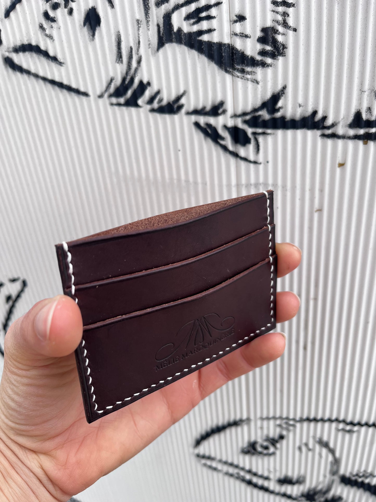 porte carte cuir véritable artisanale