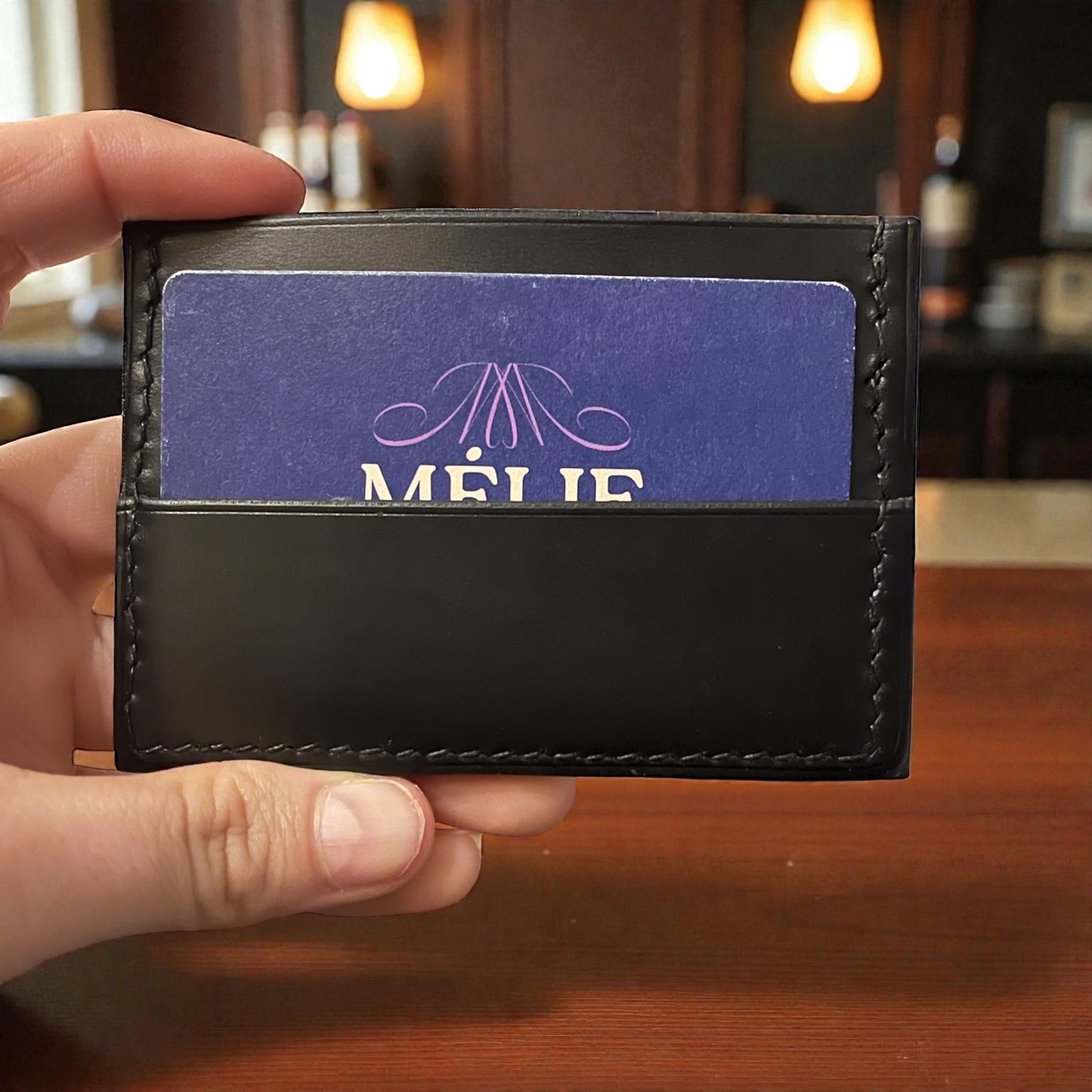 porte carte dos cuir artisanale